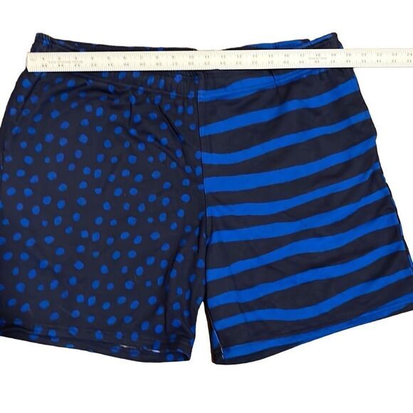 Nordstrom Cristina Martinez Mens Shorts 2XL Blue Polka Dot Stripe Sweat  NWT - Picture 5 of 7